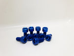 1jz/2jz Coil pack cover dress bolt kit - blue